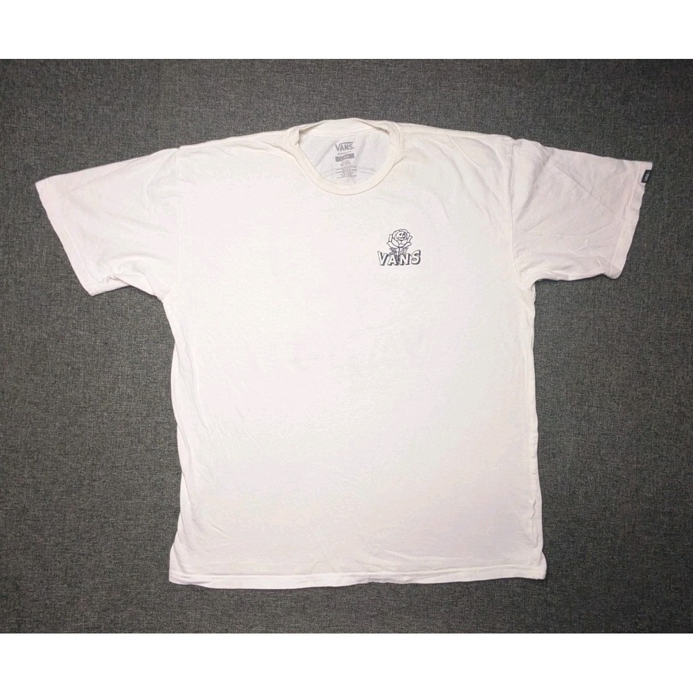 Vans Off The Wall Social Club T Shirt Mens XL  Rose SkullLogo Shirt Graphic Tee